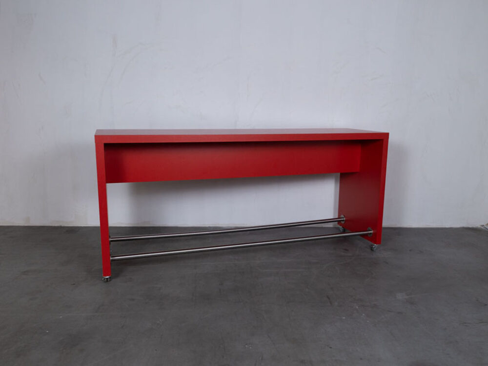 Statafel Leonie mobiel rood 240x70cm