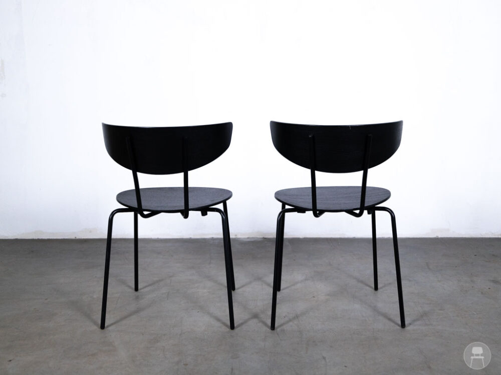 1 Set: 2 stuks stapelstoelen Design Herman zwart - Afbeelding 4