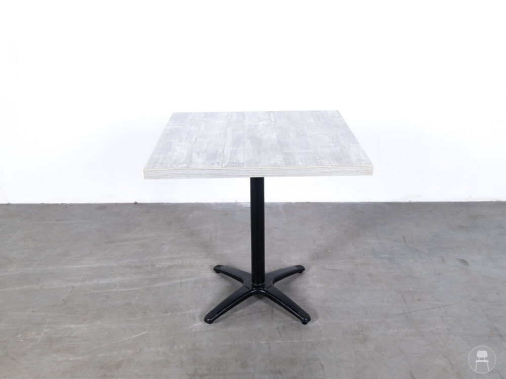 Horecatafel Frank houtlook grijs 80x80cm