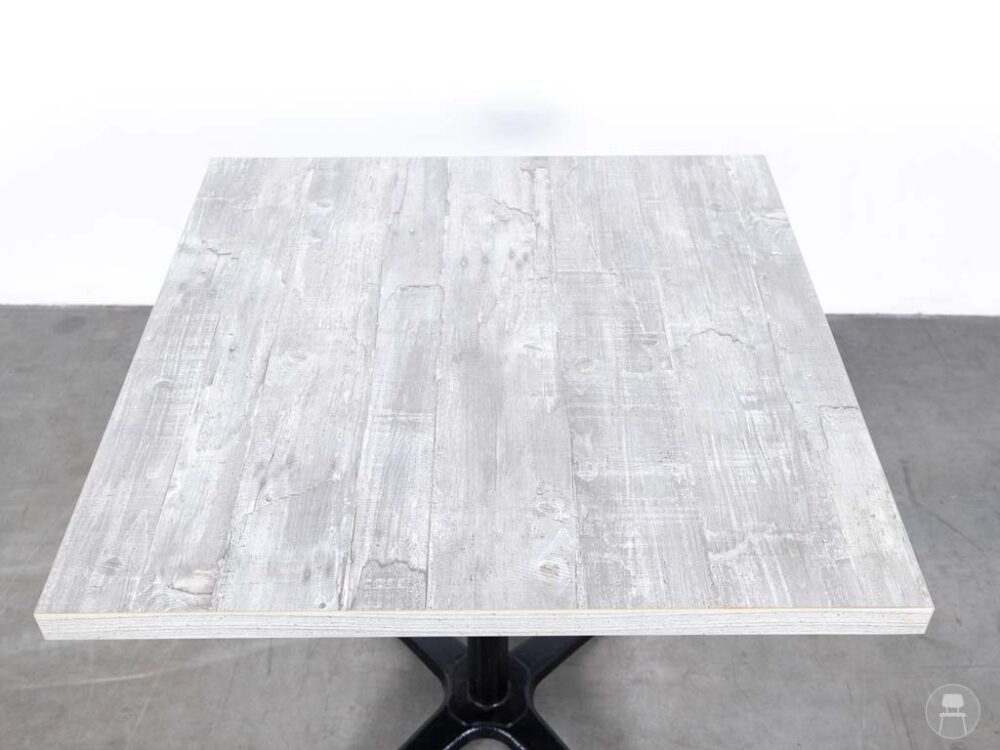 Horecatafel Frank houtlook grijs 80x80cm - Afbeelding 2