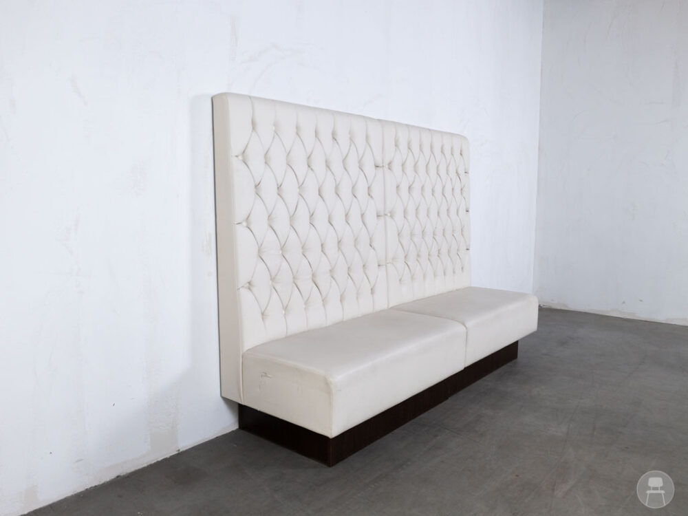 Wandbank Willemsen wit 225cm - Afbeelding 2