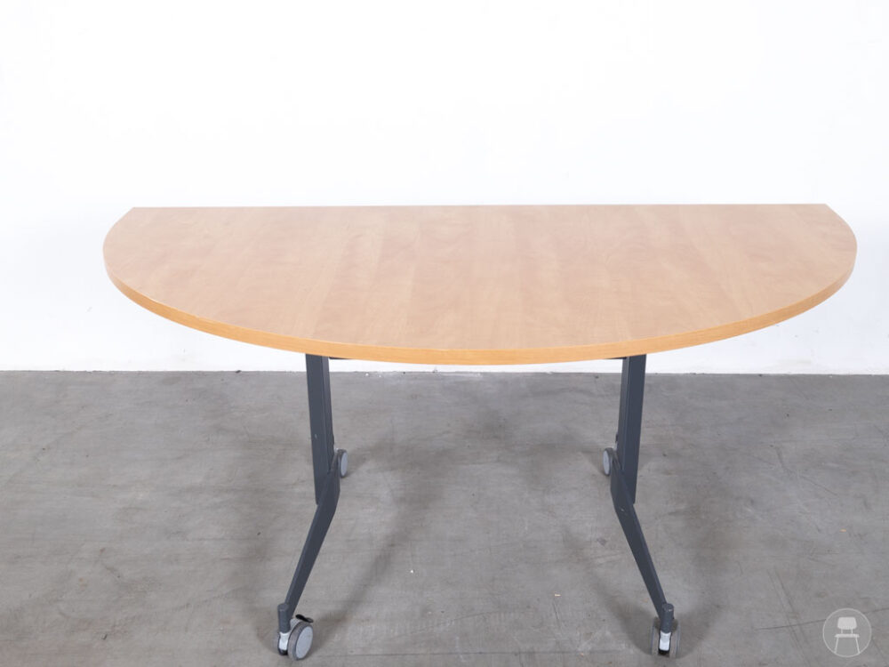 Kantinetafel Kees half rond verrijdbaar 140x80cm - Afbeelding 2