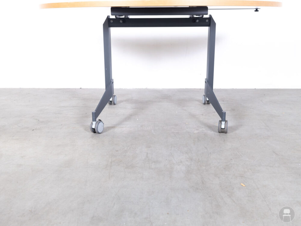 Kantinetafel Kees half rond verrijdbaar 140x80cm - Afbeelding 3
