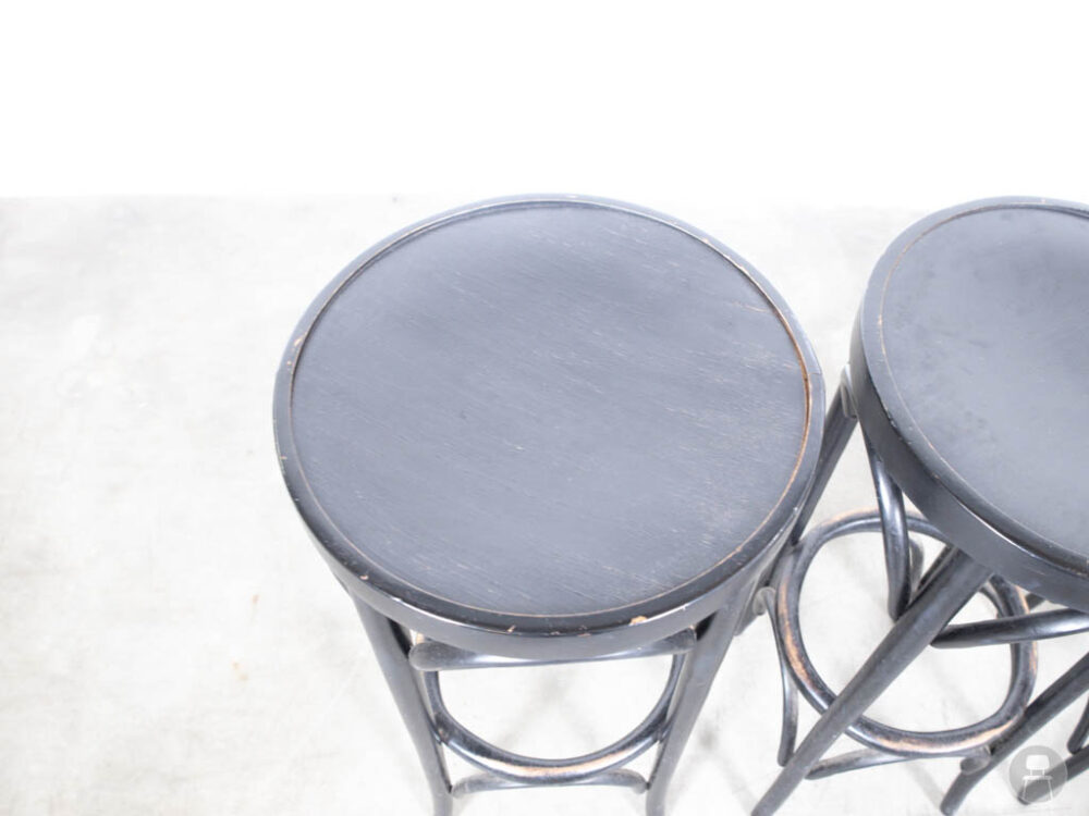 1 set 3 stuks barkruk Thonet romy zwart