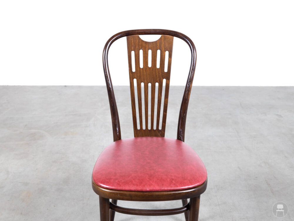 Cafestoel Thonet Lotte leer rood