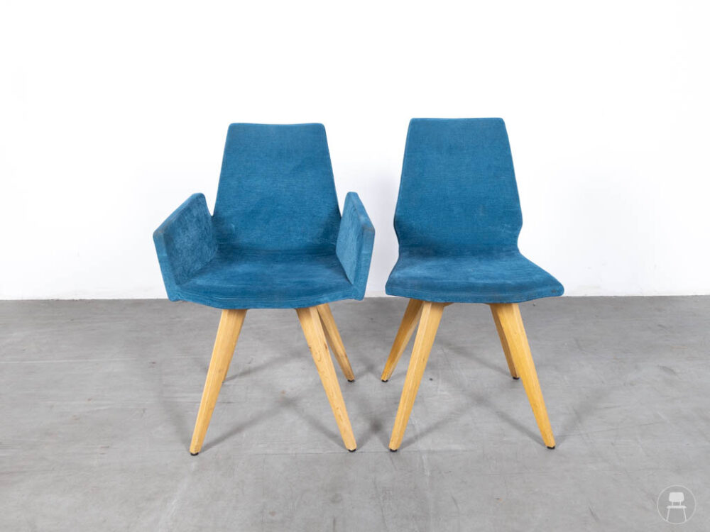 1 set 2 stuks Horecastoel Moods blauw