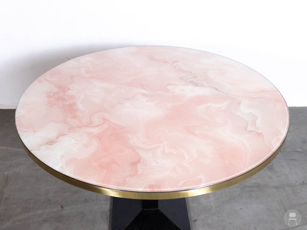 Tafelblad Simone Pink Onyx Satelliet 110cm rond