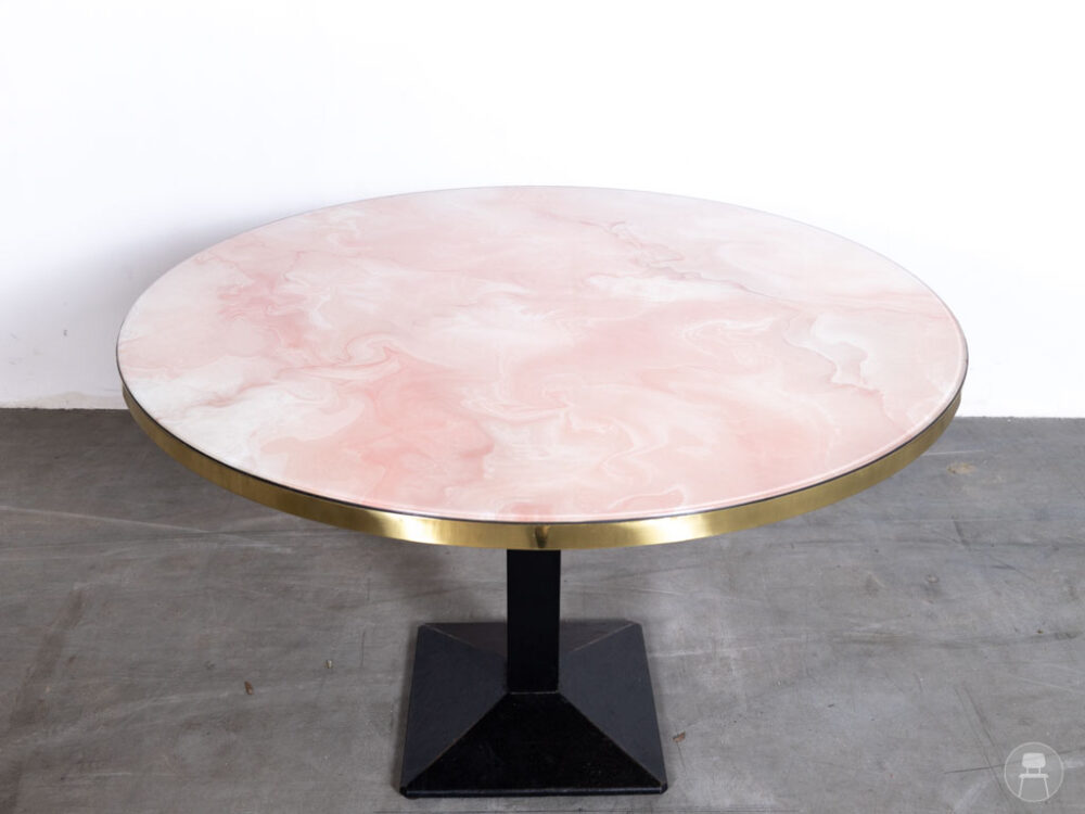 Tafelblad Simone Pink Onyx Satelliet 110cm rond