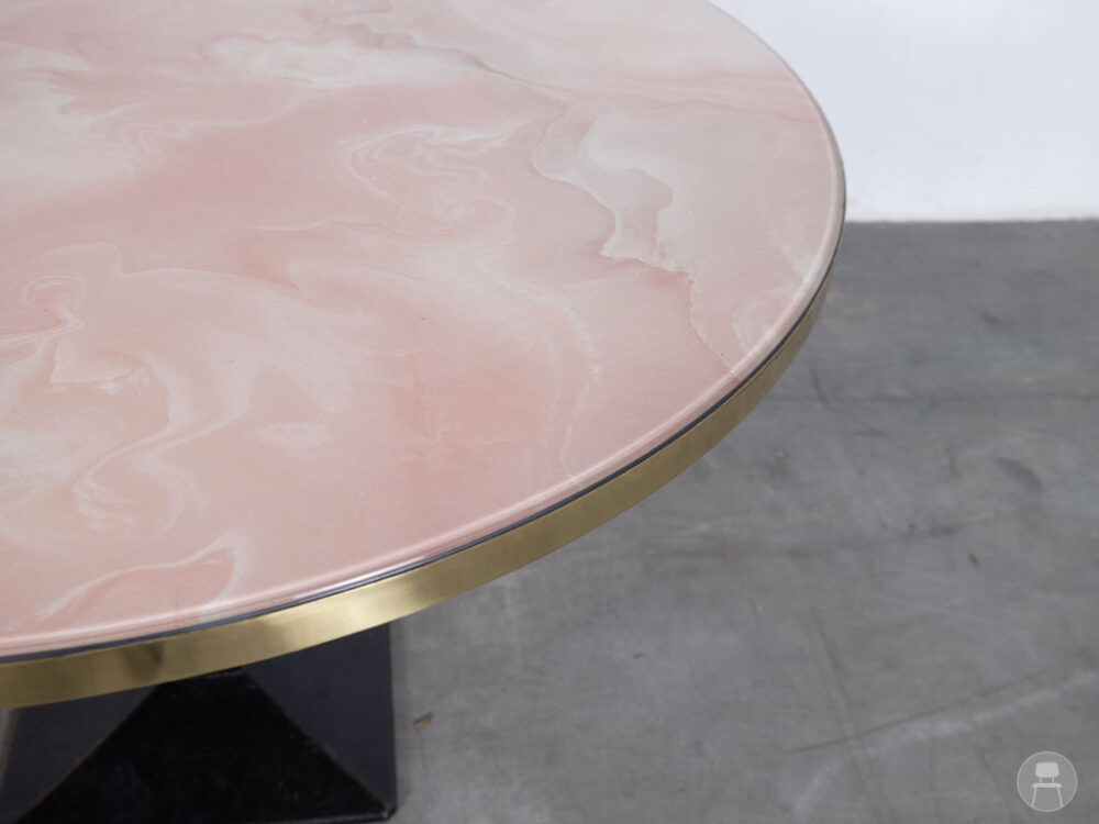 Tafelblad Simone Pink Onyx Satelliet 110cm rond