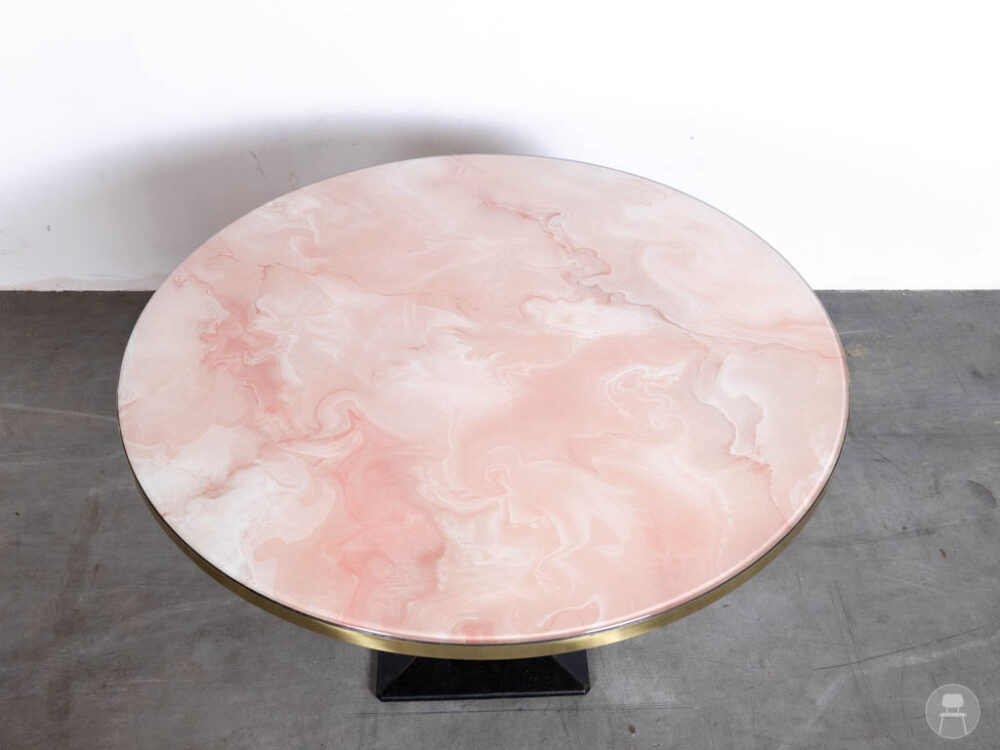 Tafelblad Simone Pink Onyx Satelliet 110cm rond