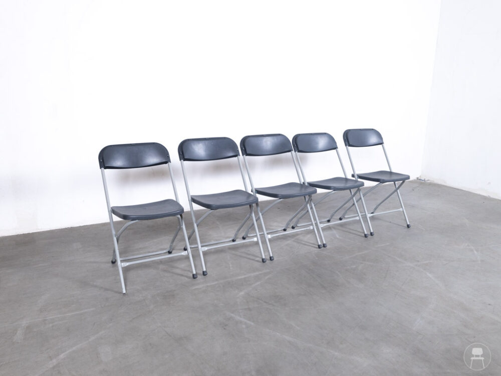 1 set 5 stuks Klapstoel Kaat grijs