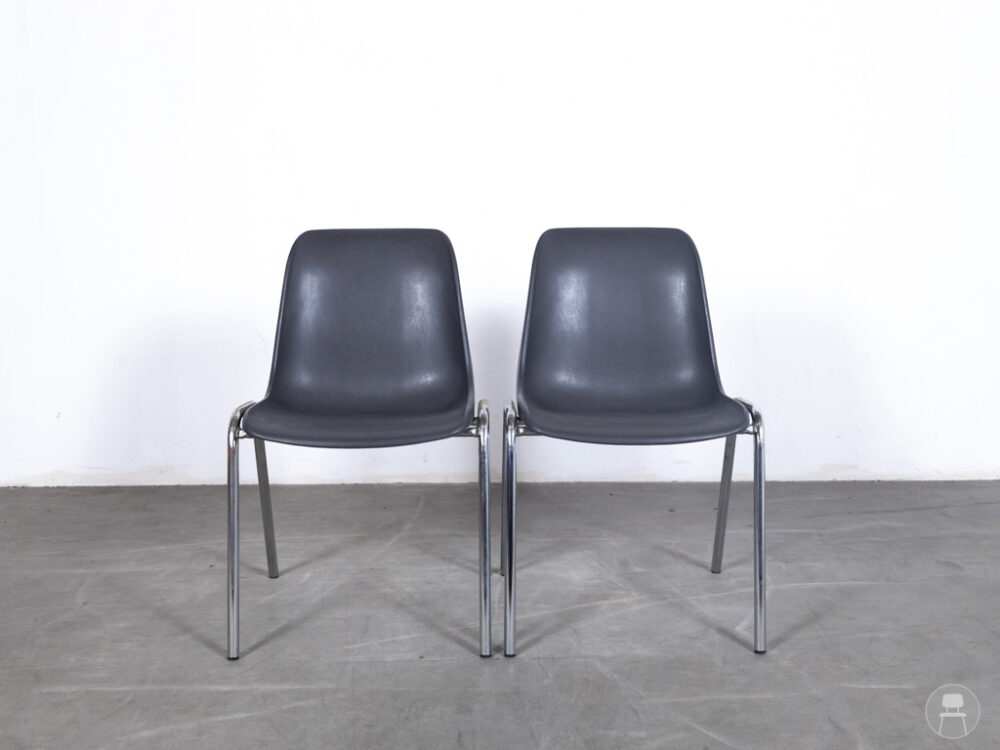 1 set 2 stuks Stapelstoel Gregor donkergrijs
