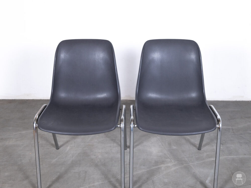 1 set 2 stuks Stapelstoel Gregor donkergrijs