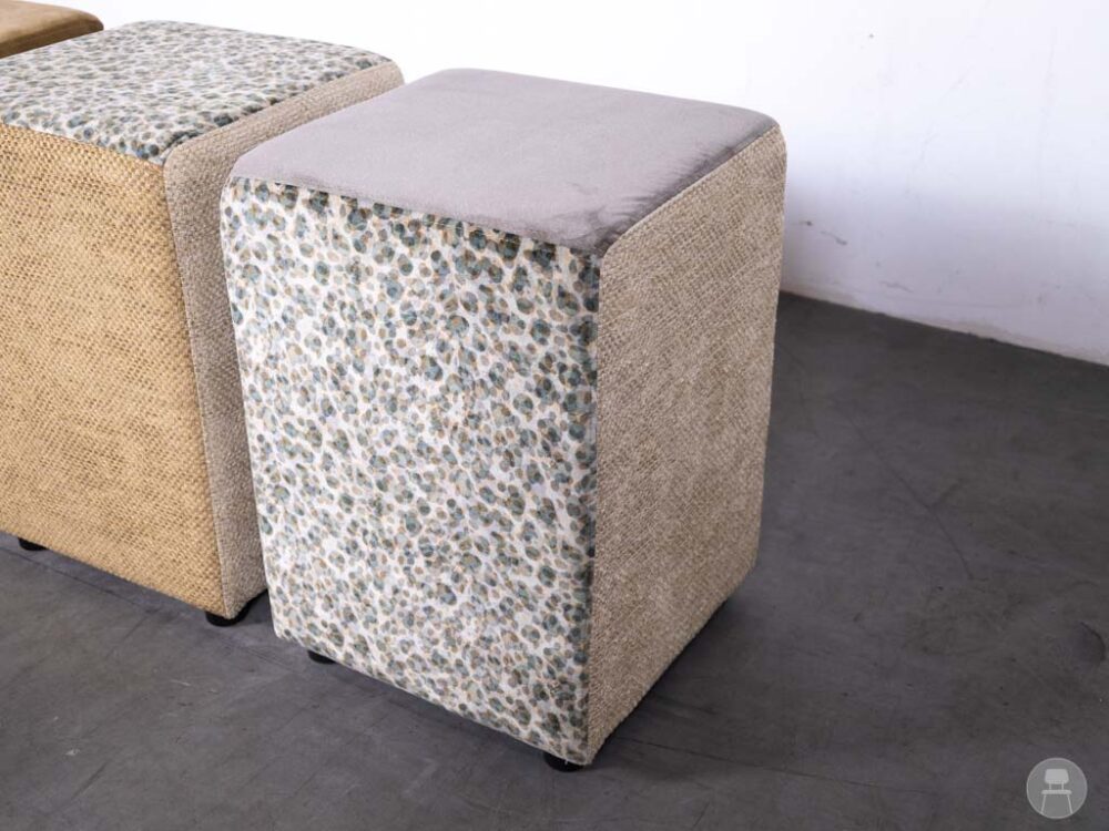 1 set 3 stuks Poef Tempo panter