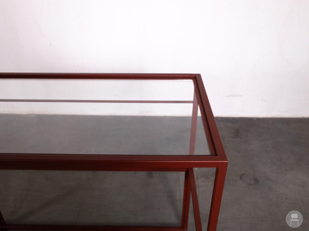 Vitrinekast Robine rood 200x50cm