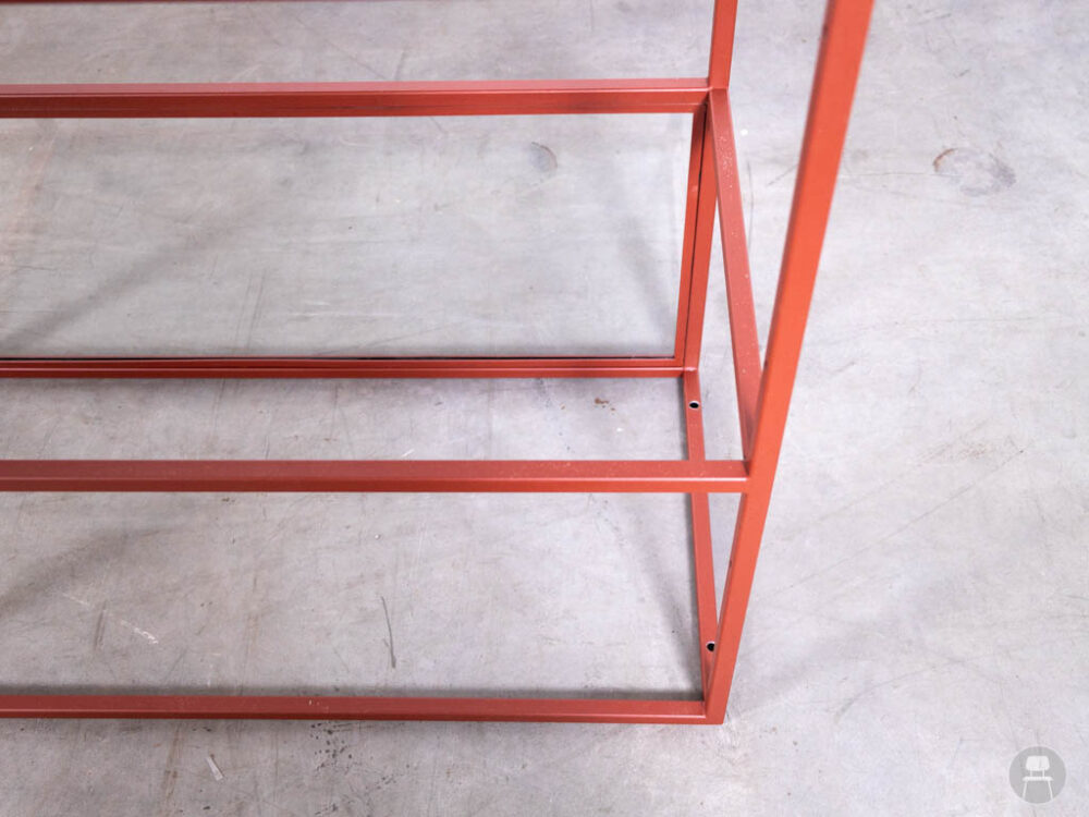 Vitrinekast Robine rood 200x50cm