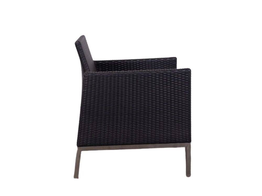 Terrasstoel Wicker Lounge Stockholm zwart NIEUW