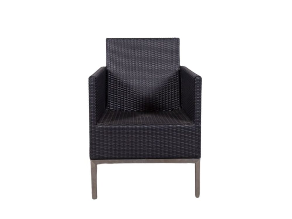 Terrasstoel Wicker Lounge Stockholm zwart NIEUW