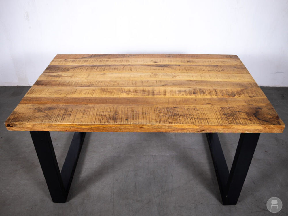 Stamtafel Cas mangohout 160x100cm
