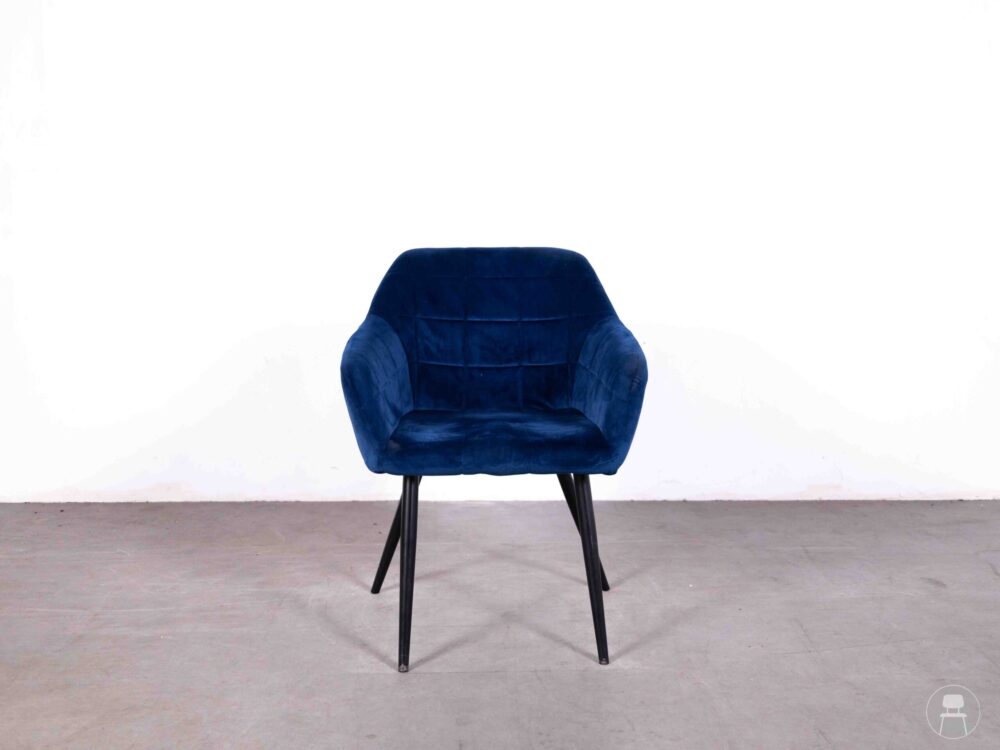 Horecastoel Mavi velvet blauw