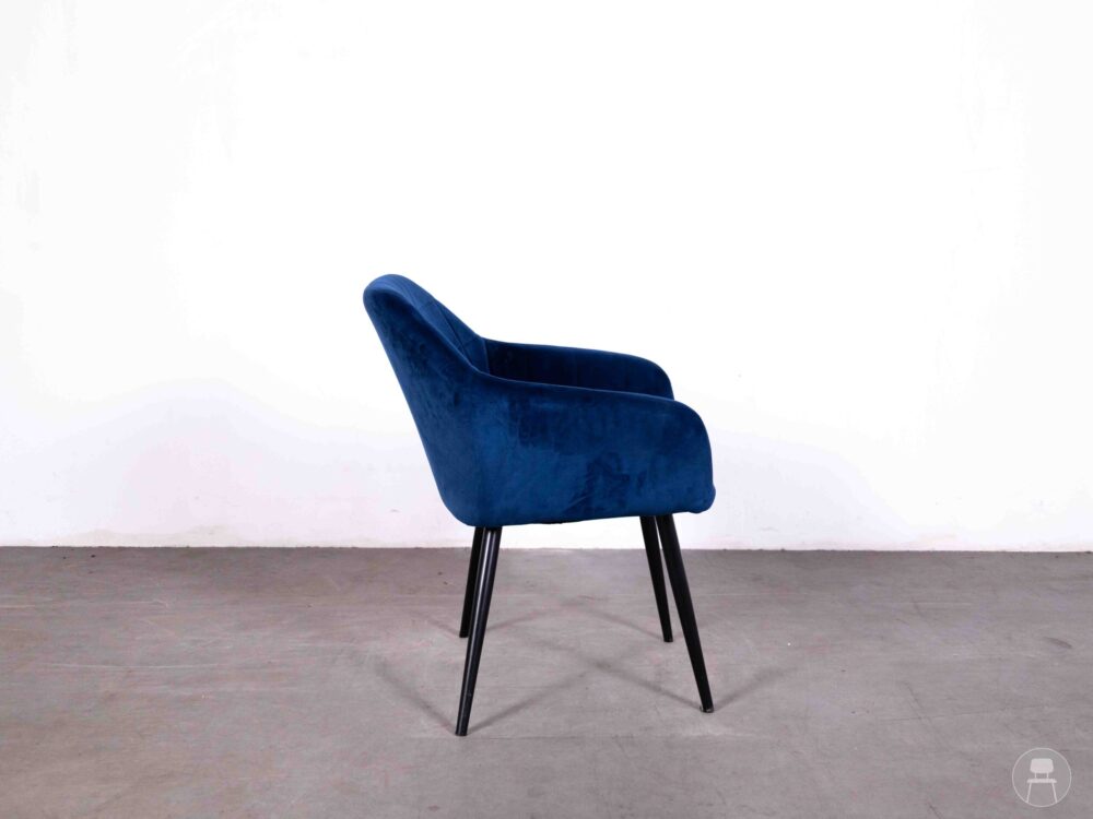 Horecastoel Mavi velvet blauw