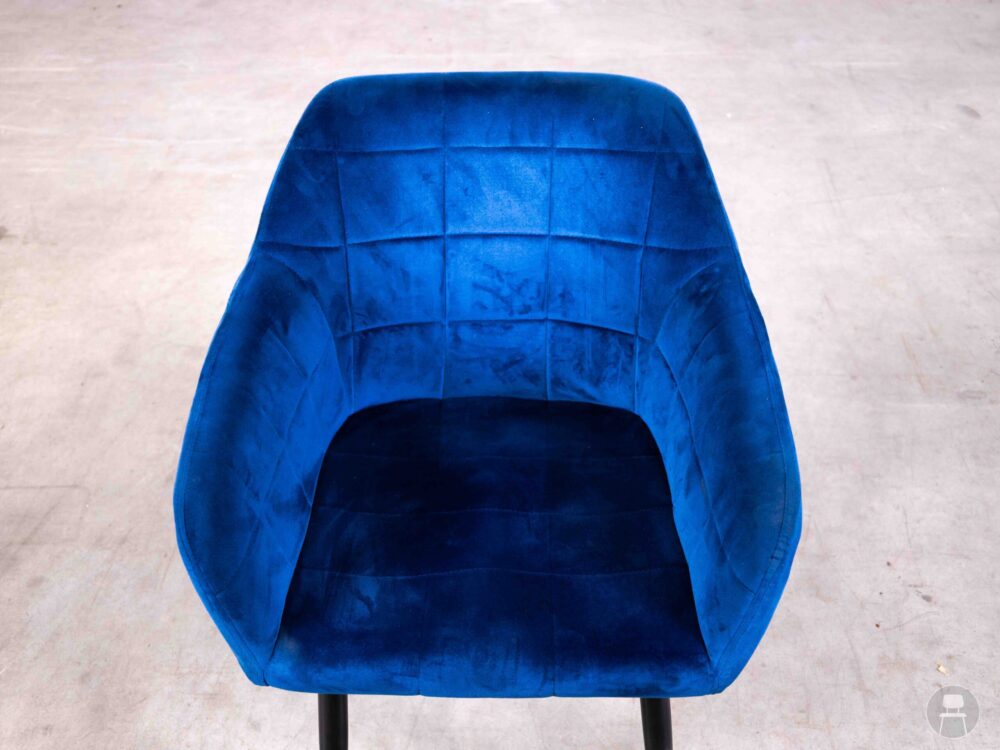 Horecastoel Mavi velvet blauw