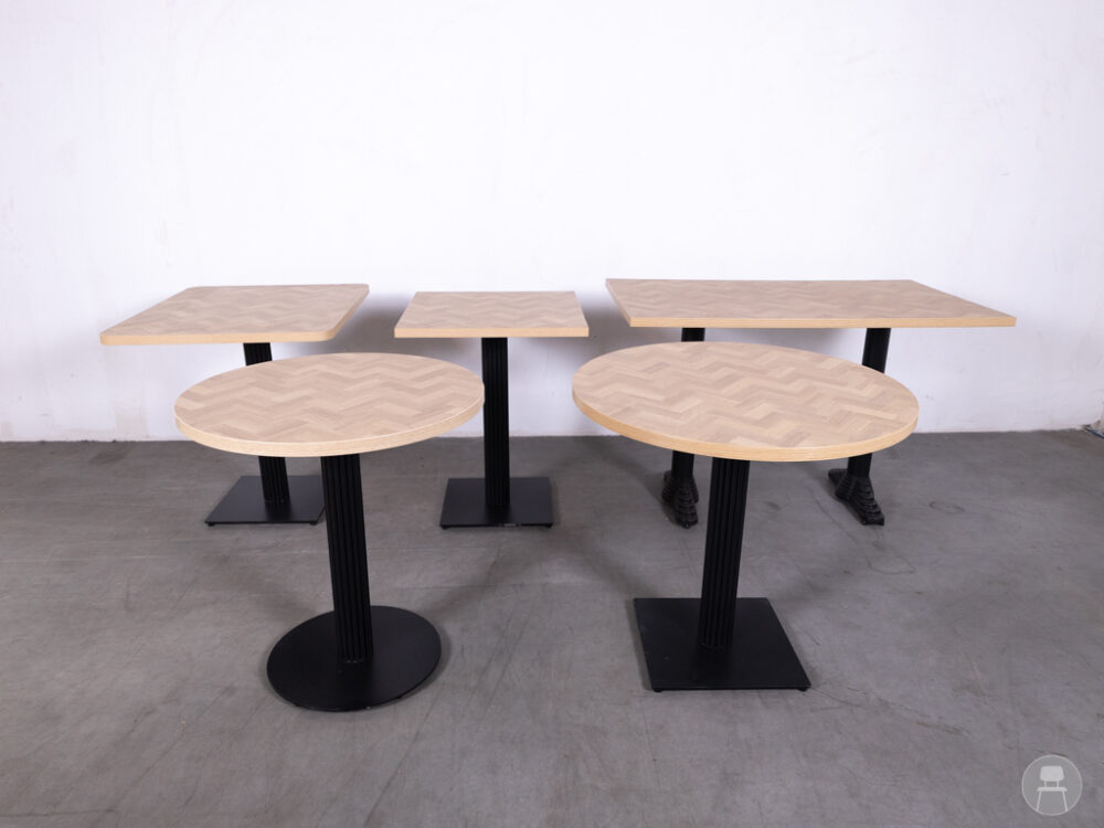 1 set 5 stuks Horecatafel Nadine Visgraat Satelliet