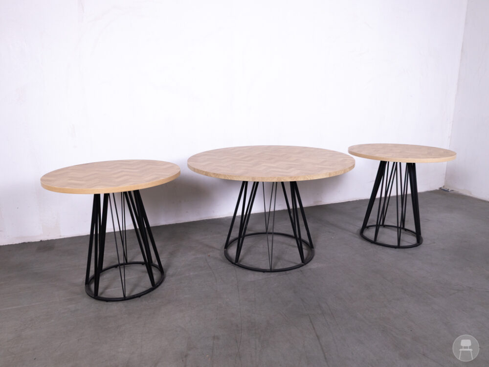 1 set 3 stuks Horecatafel Pilon Visgraat Satelliet