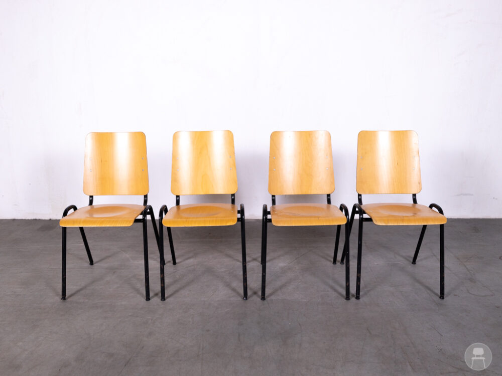 1 set 4 stuks Schoolstoel Marie