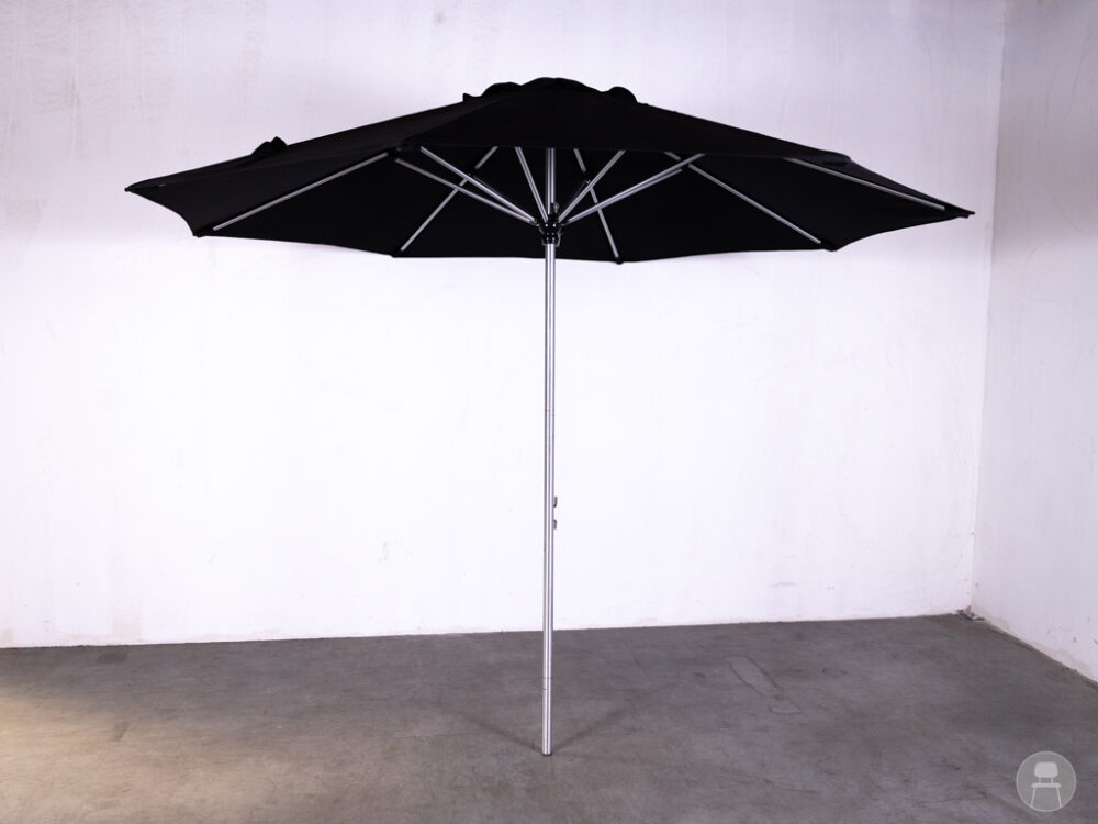 Parasol David zwart 270cm rond