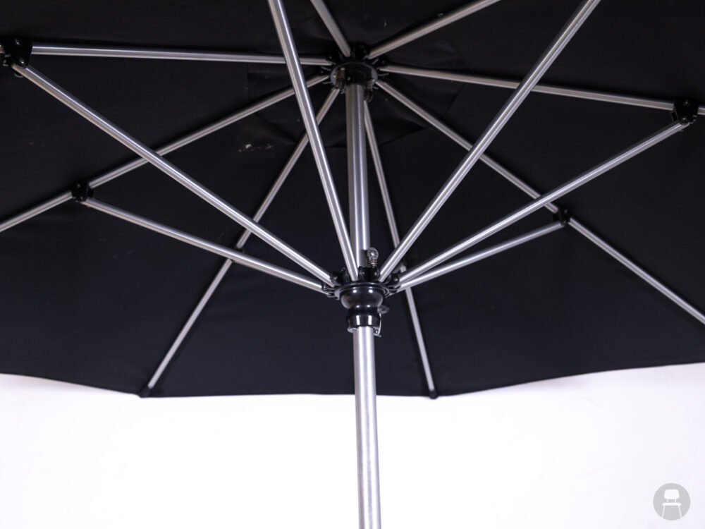 Parasol David zwart 270cm rond