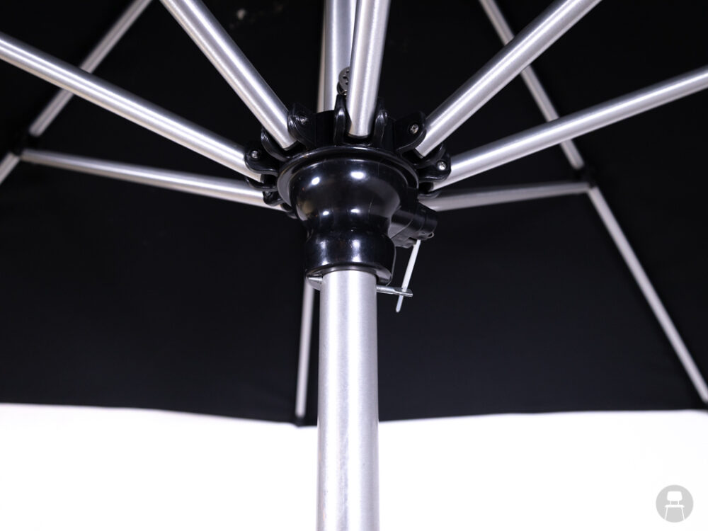 Parasol David zwart 270cm rond