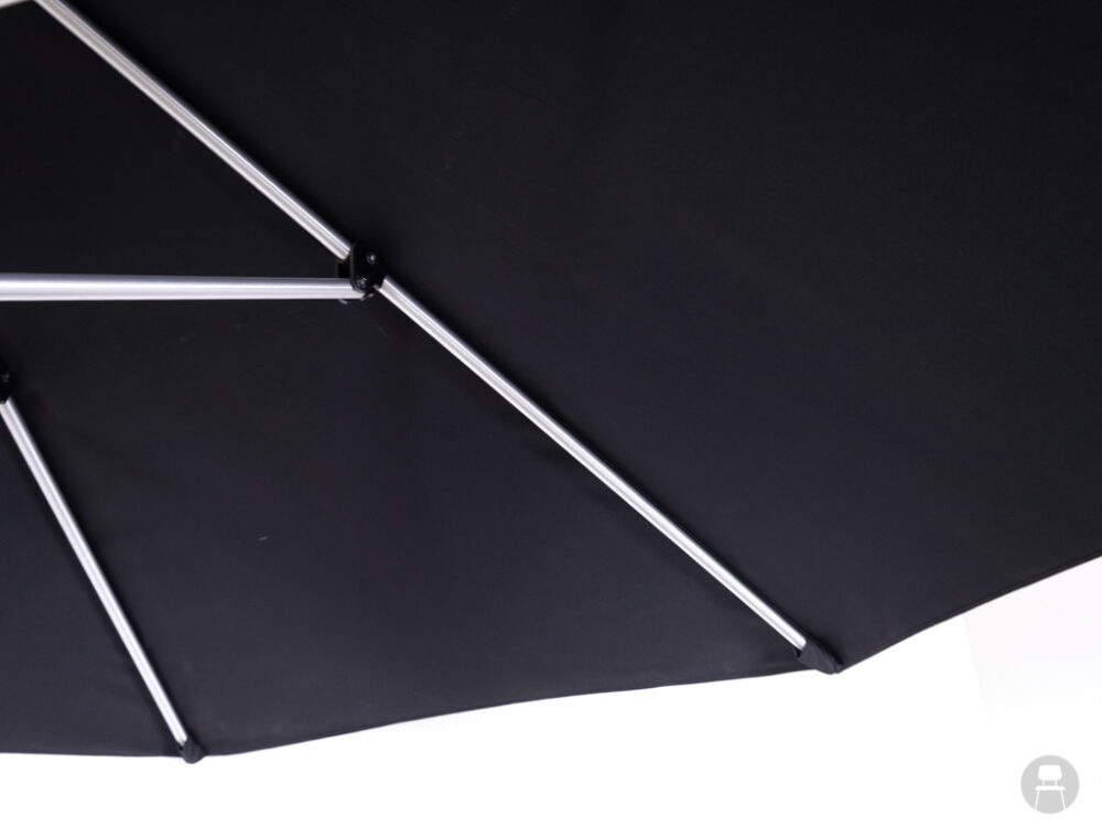 Parasol David zwart 270cm rond
