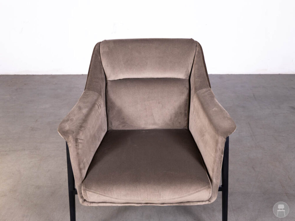 Horecafauteuil Cleveland velvet bruin Satelliet