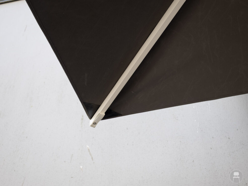 Parasol Doelen grijs zonder voet 380x380cm