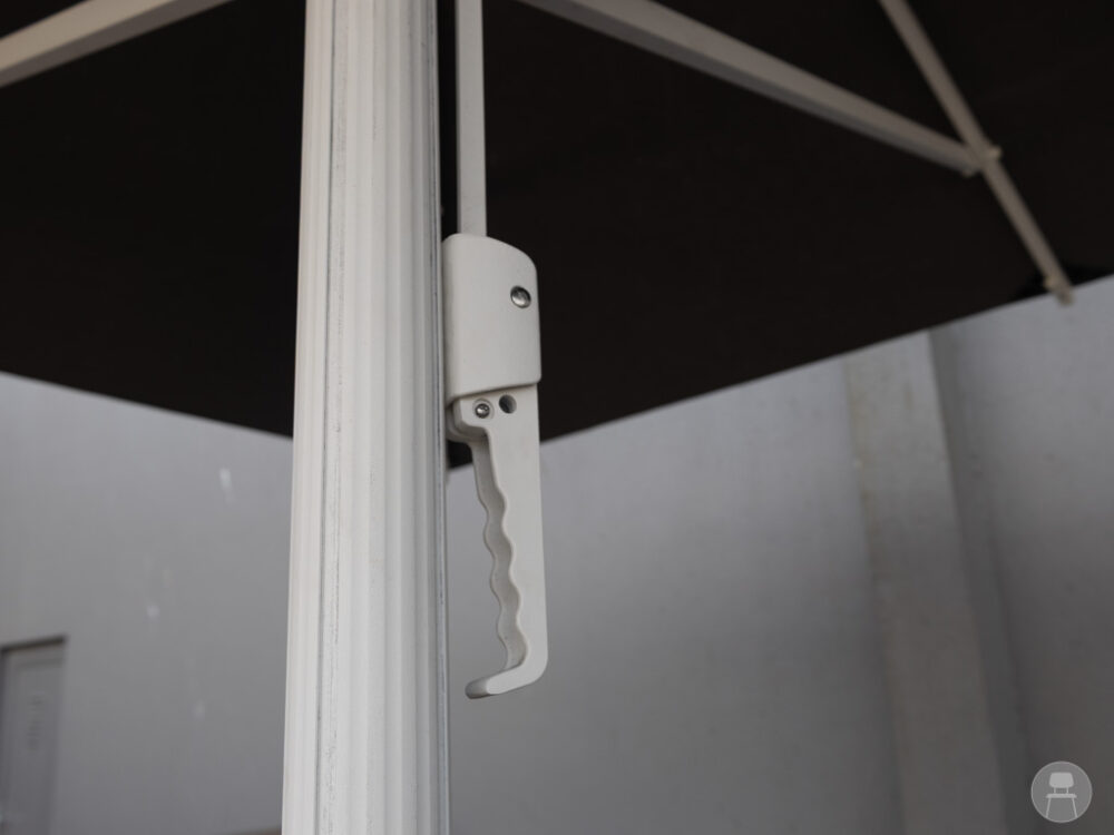 Parasol Doelen grijs zonder voet 380x380cm