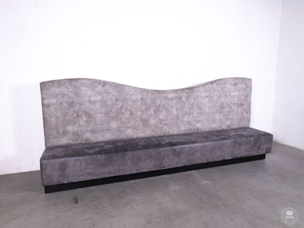 Wandbank Lieke grijs 350cm