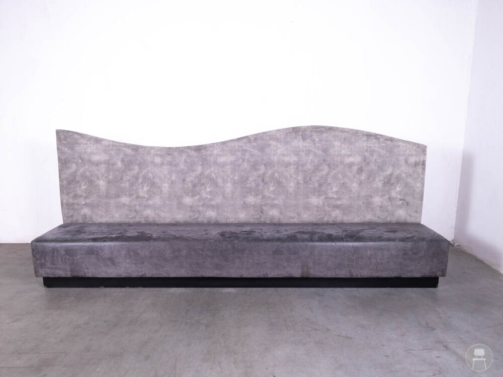 Wandbank Simone grijs 350cm