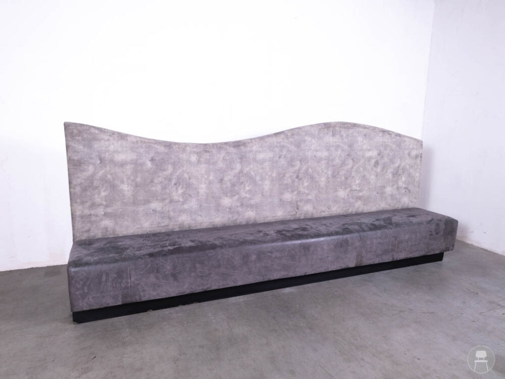 Wandbank Simone grijs 350cm