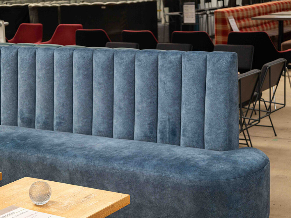 Wandbank Aqua velvet blauw 400cm - Afbeelding 7
