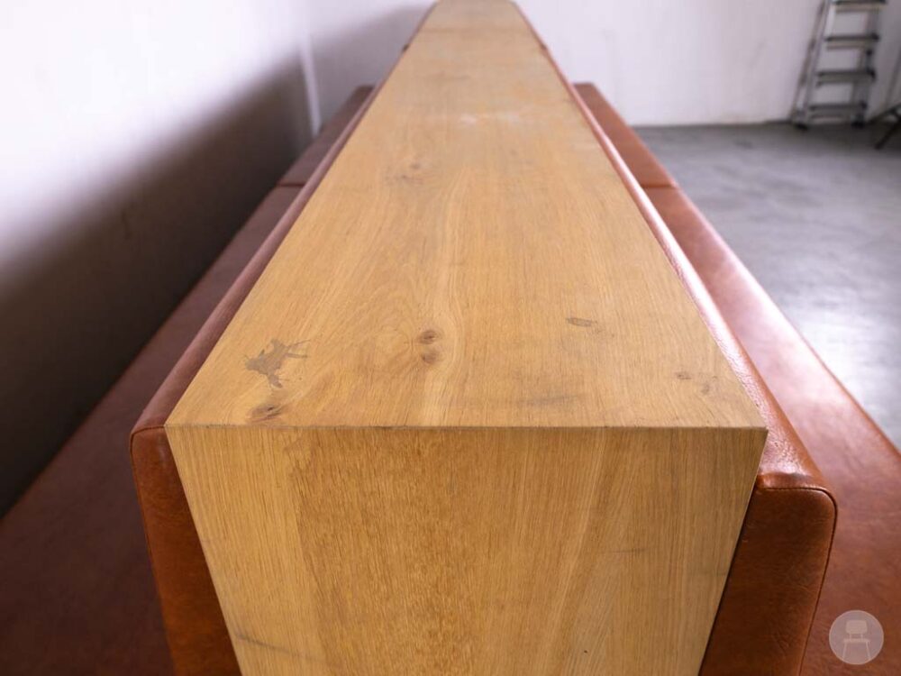 Horecabank Hudson double bruin 450cm