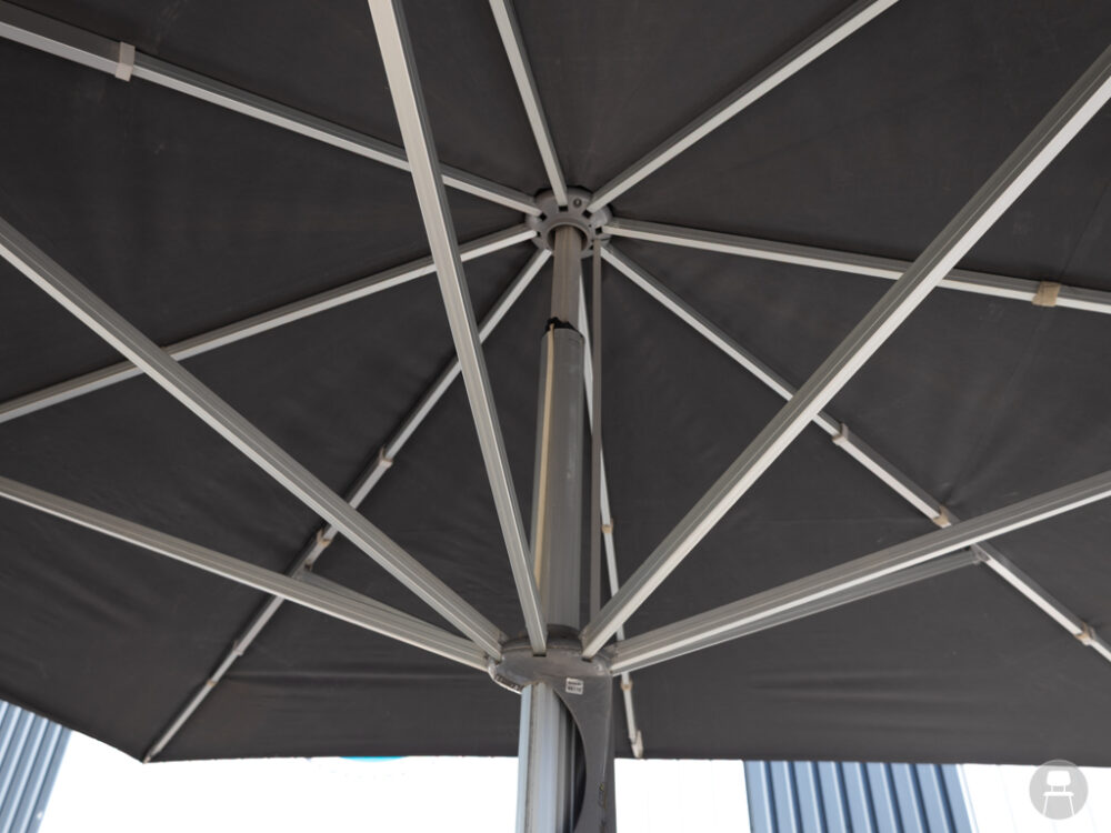 Parasol Tim zwart incl. grondanker 400x400cm
