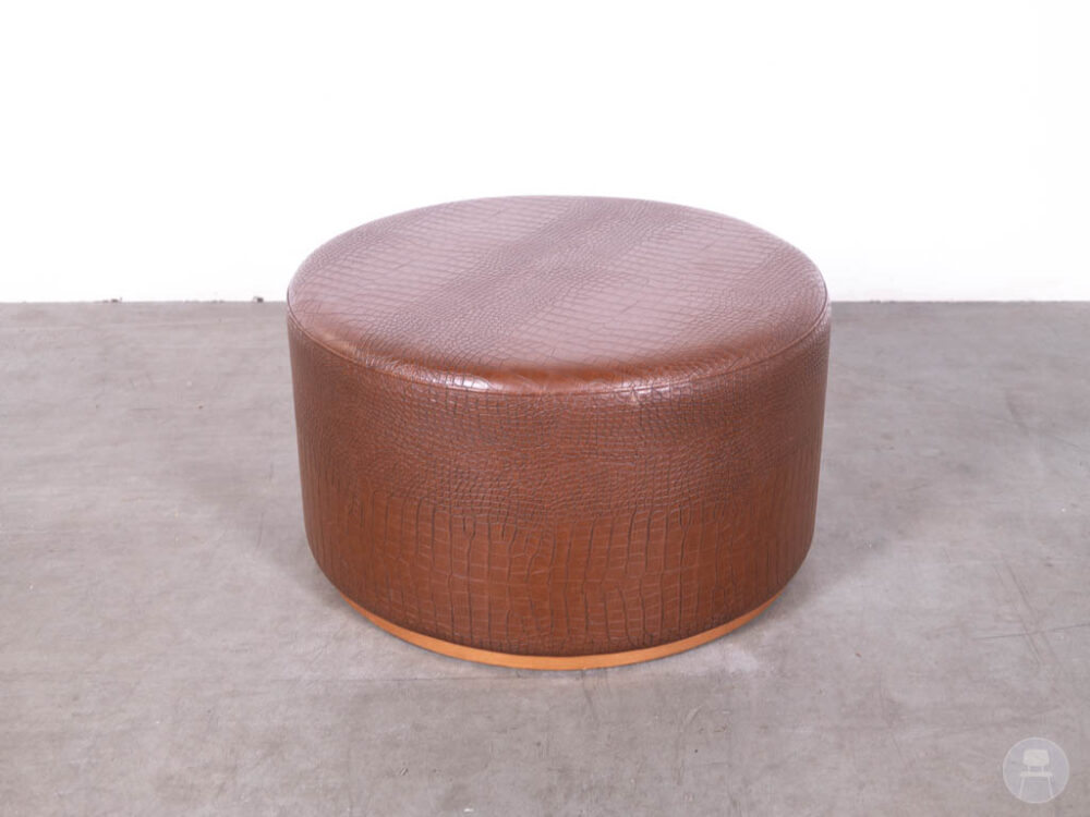 Poef Krokodil bruin 70cm rond