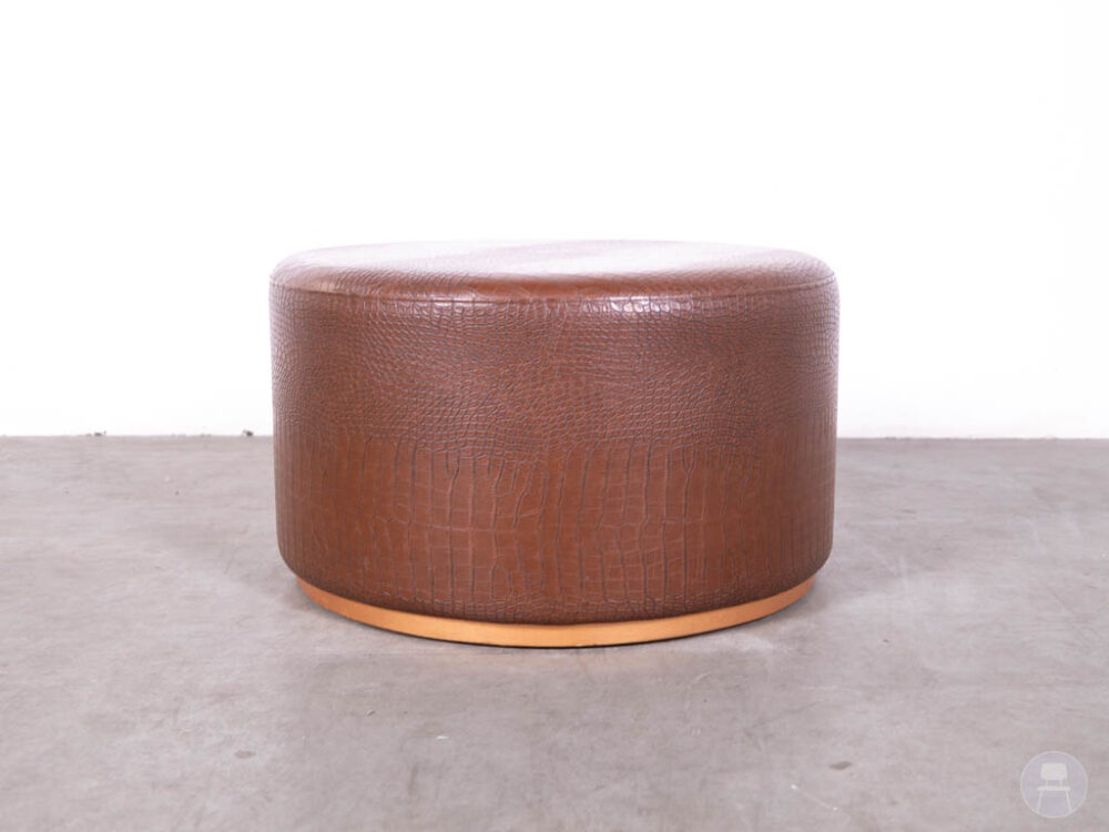 Poef Krokodil bruin 70cm rond