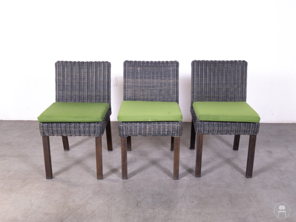 1 set 3 stuks Terrasstoel Willow Marco incl. kussen Satelliet