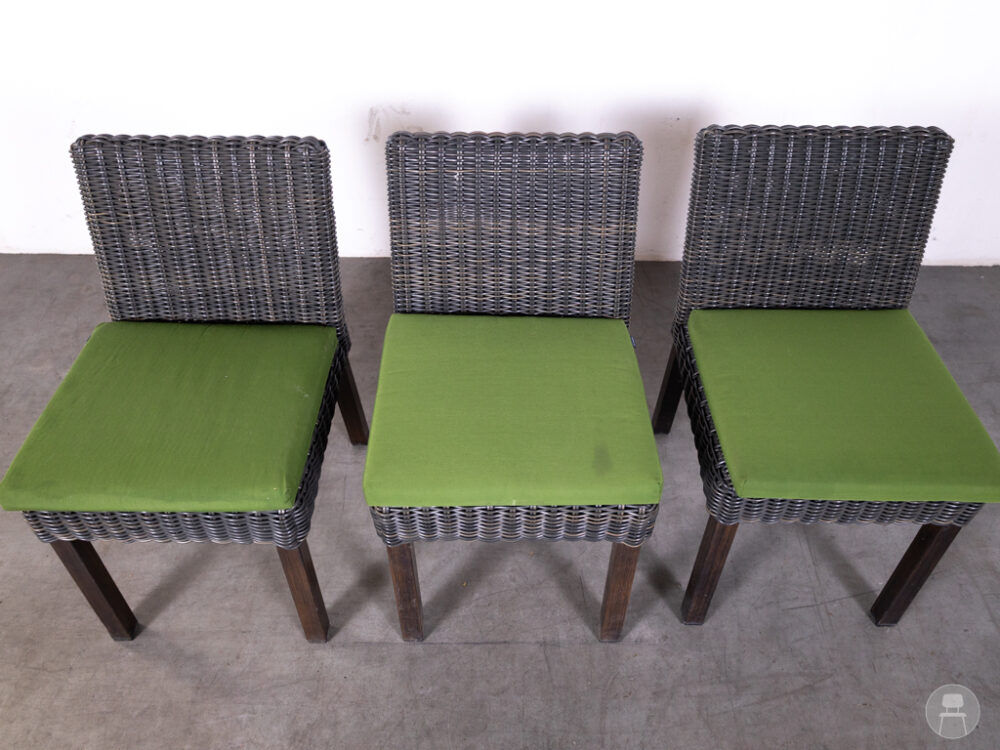 1 set 3 stuks Terrasstoel Willow Marco incl. kussen Satelliet