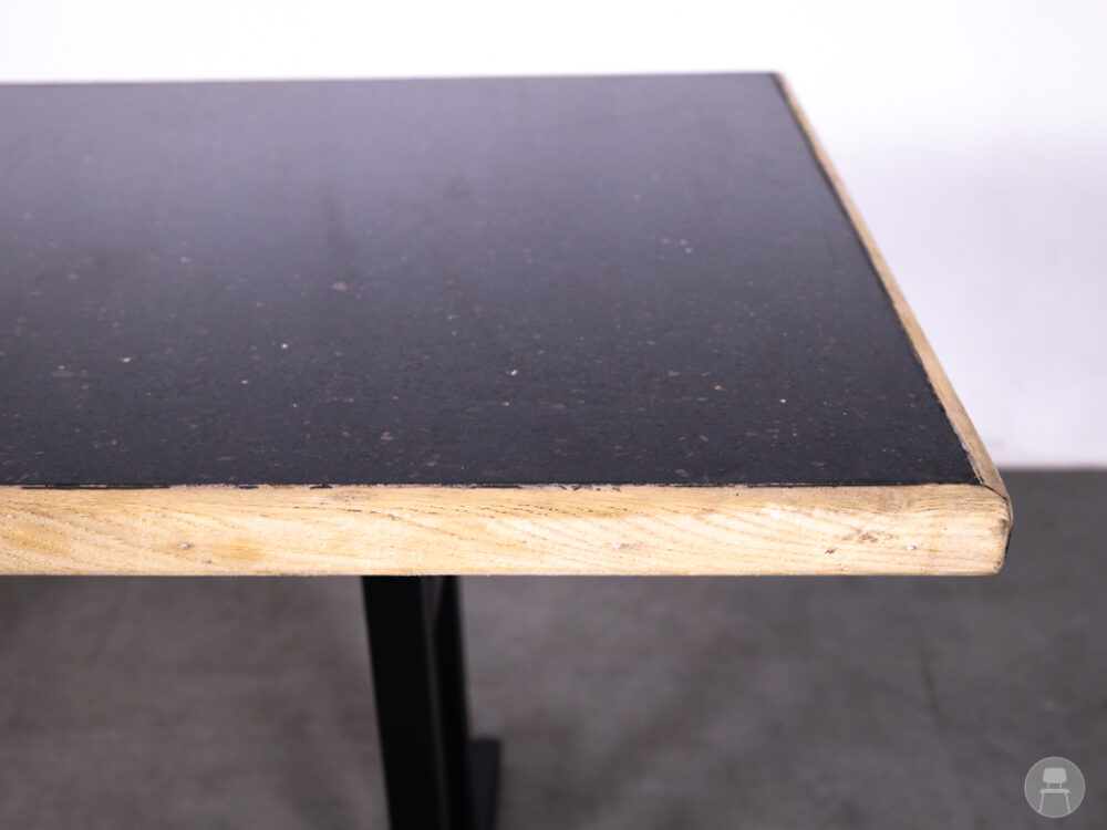 Stamtafel Stone zwart 160x70cm