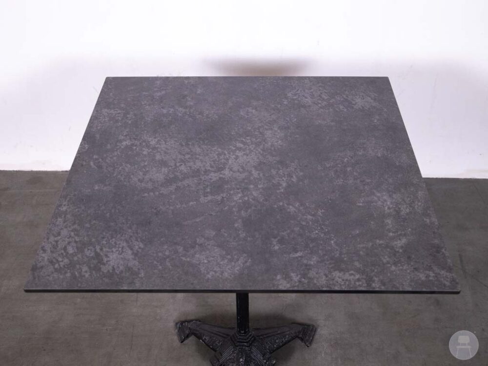 Tafelblad Gijs stonelook grijs HPL volkern Satelliet 90x90cm
