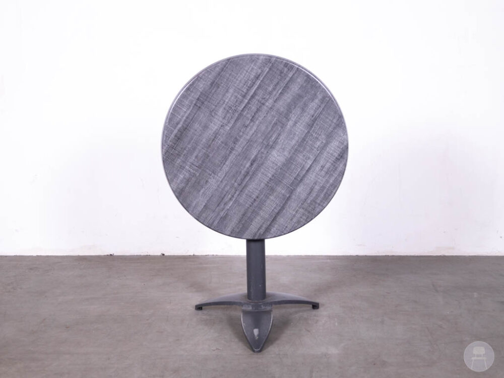 Terras-klaptafel Niels houtlook grijs Satelliet 70cm rond