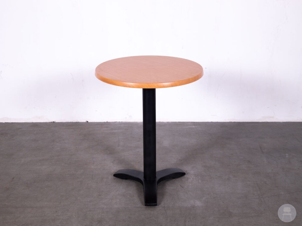 Terrastafel Liz houtlook oranje Satelliet 60cm rond